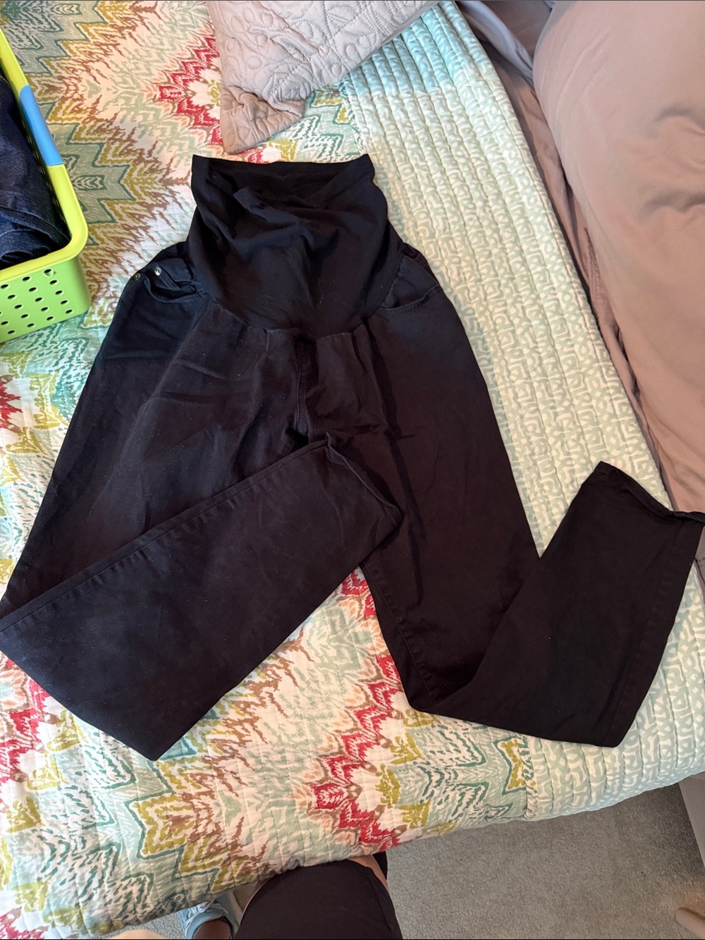 A Pea in the Pod Black Maternity Skinny Leggings with Supportive Panel